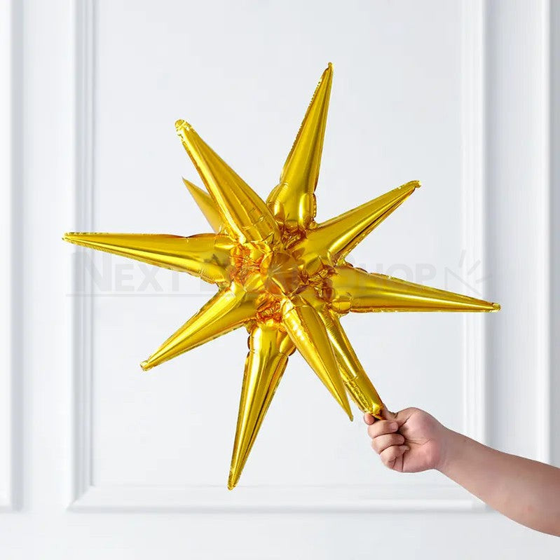 10 Pcs - Gold Starburst Aluminum Foil Balloon-Next Deal Shop-Next Deal Shop