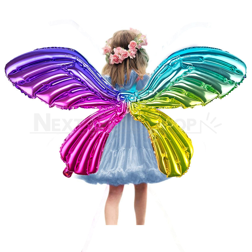 10 Pcs - Strap-on Inflatable Rainbow Fairy Wings Balloon-Next Deal Shop-Next Deal Shop