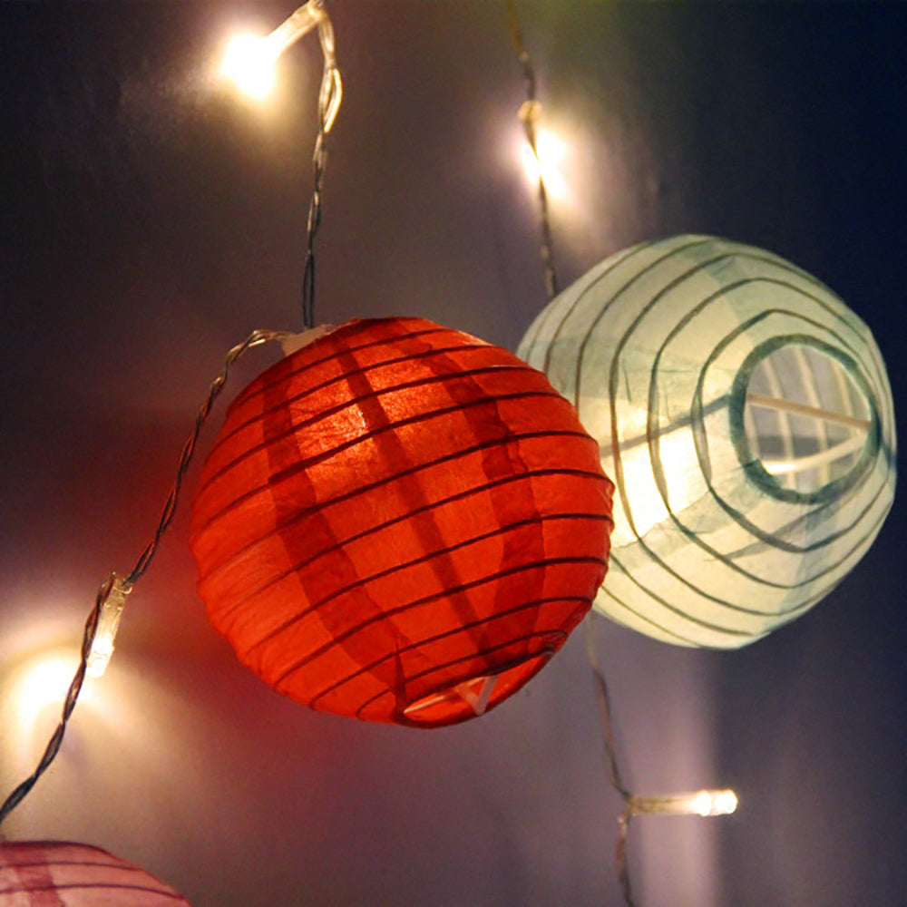 9.84ft 20 LEDs Colorful Lantern String Light