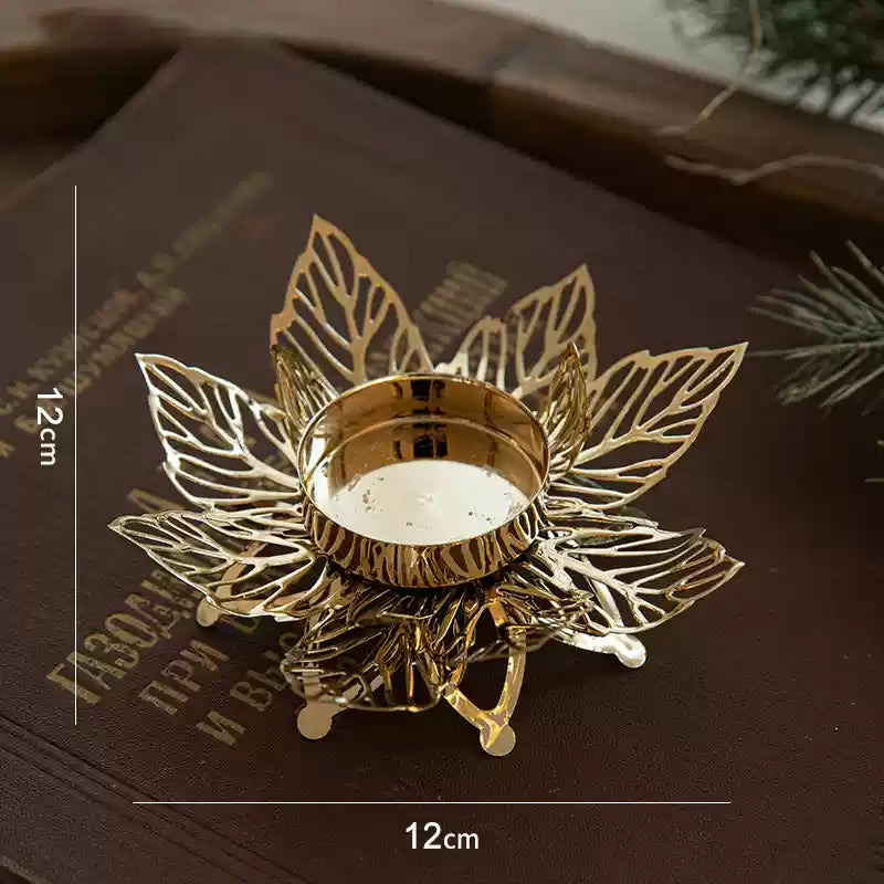 Elegant Christmas Flower Candle Holder