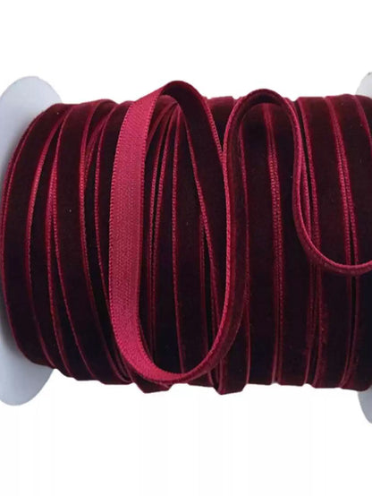 6.56 ft Red Velvet Gift Wrap Ribbon