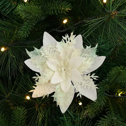 Glitter Christmas Poinsettias Flower