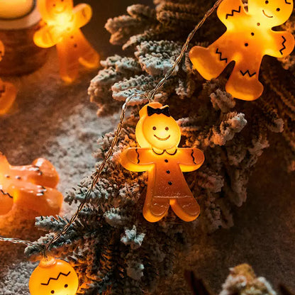 9.84ft 20 LEDs Gingerbread String Light