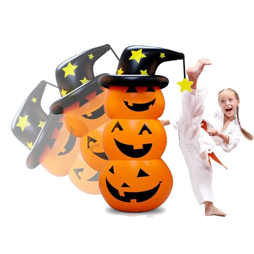 Decoración inflable de calabaza para Halloween de 55"