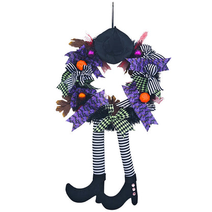 Halloween Witch Leg Door Wreath