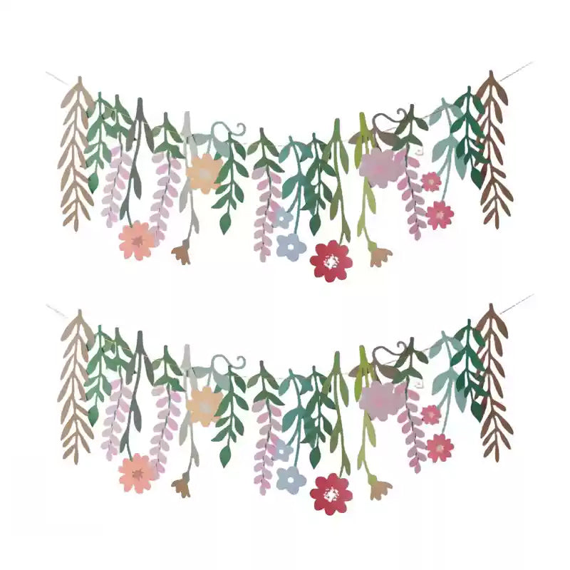 2 Pack - Colorful Floral Hanging Banner