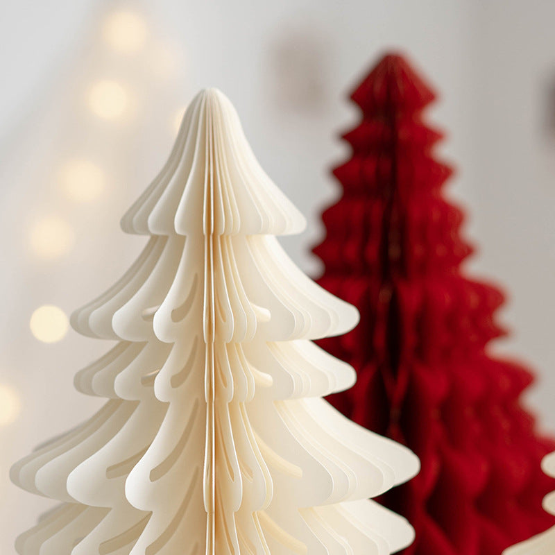 Set of 2 -Honeycomb Christmas Tree Decoration