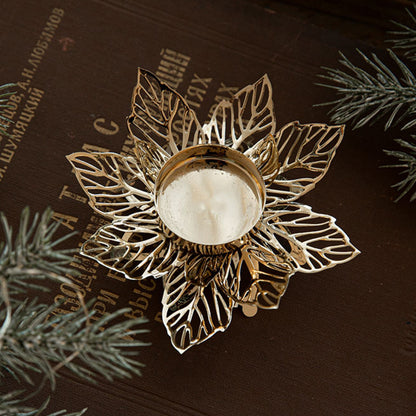 Elegant Christmas Flower Candle Holder