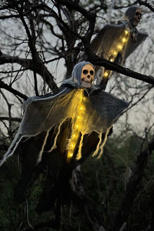 Fantôme suspendu lumineux à LED pour Halloween