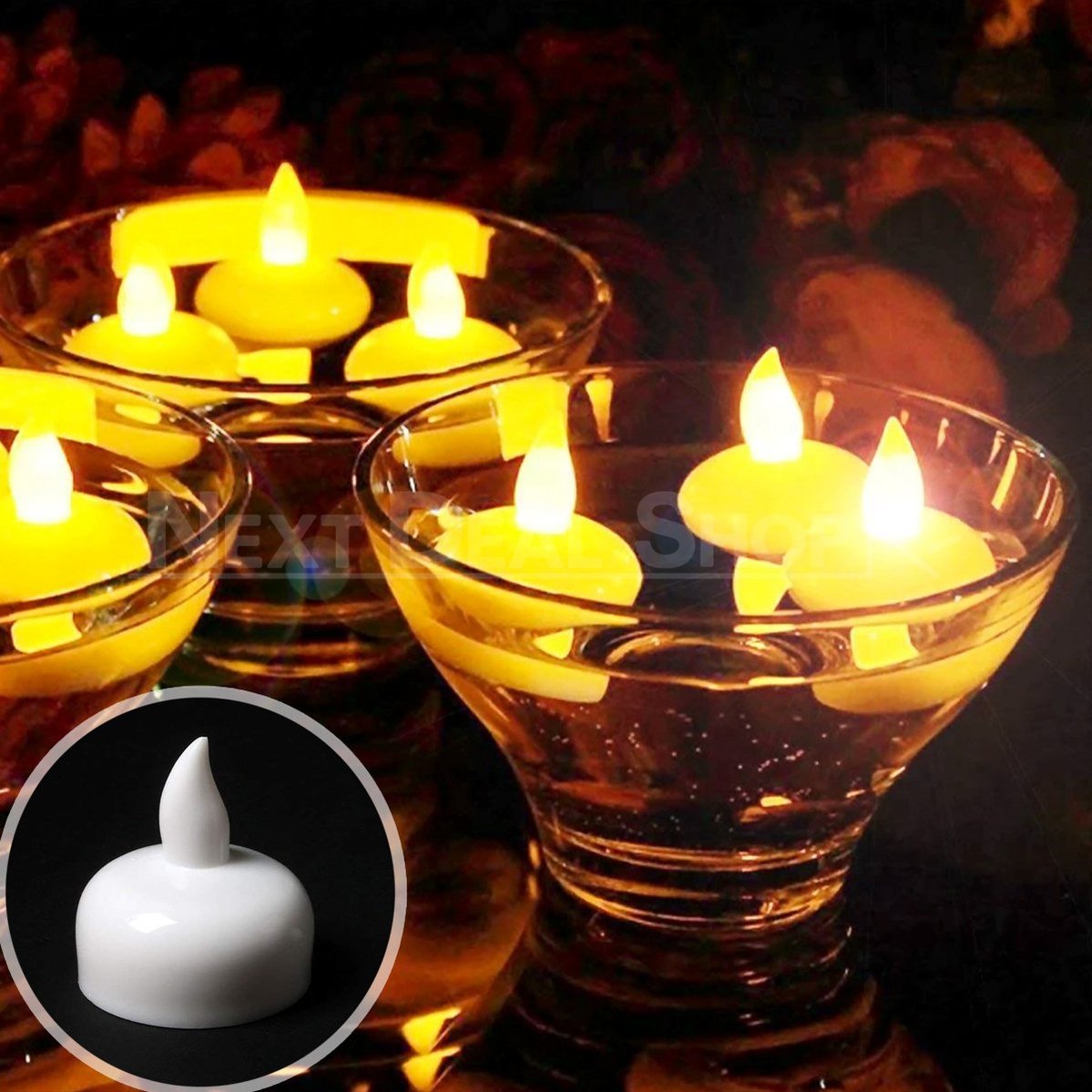 12 PCs Water Activated LED Floating Candle Lights-Next Deal Shop-Next Deal Shop