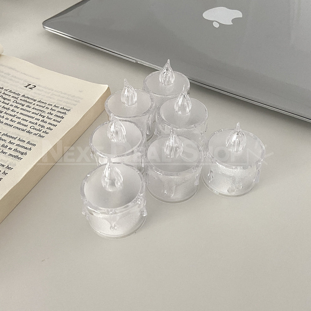 12 Pcs - Crystal Flameless LED Tea Light Candles-Next Deal Shop-Next Deal Shop