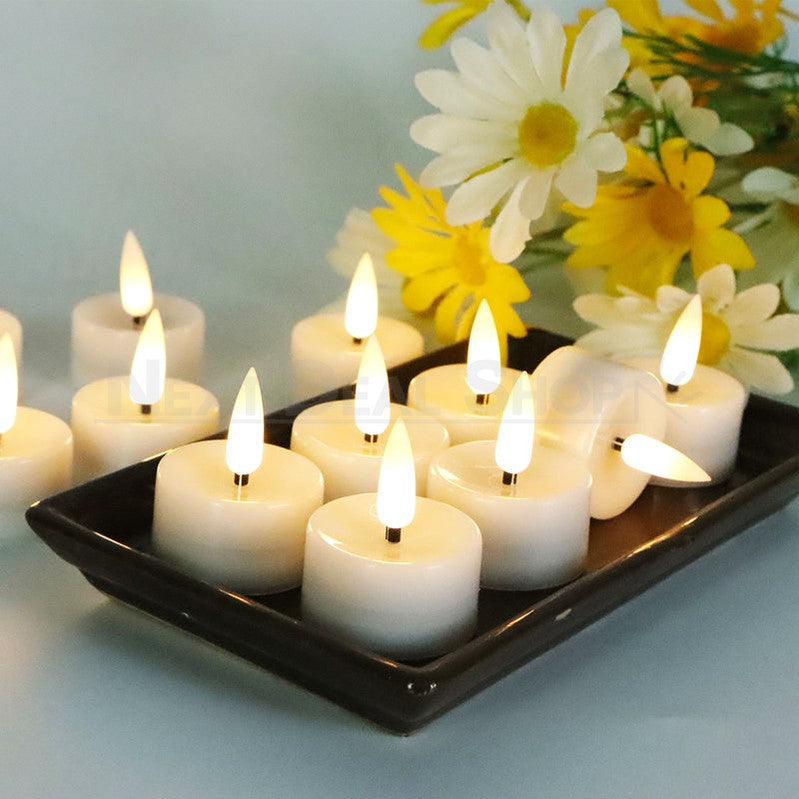 12 Pcs - Flameless LED Flickering Tealight Candle-Next Deal Shop-Next Deal Shop