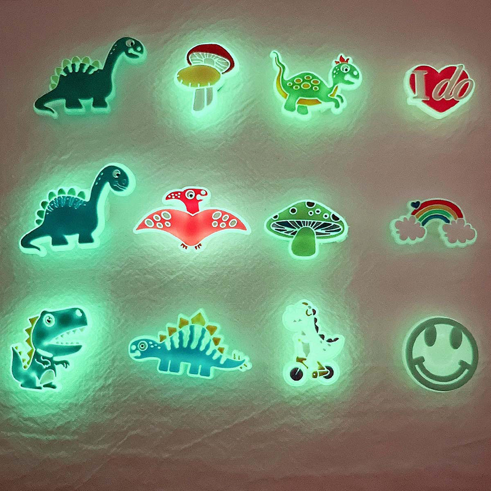 12 Pcs - Glow in the Dark Dinosaur Croc Charm-Next Deal Shop-Next Deal Shop