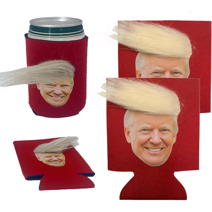 2 Pcs - Funny Can Cooler Sleeve with Hair