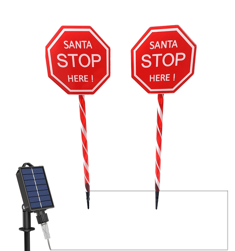 2-in-1 Solar Powered LED Christmas Sign light-Next Deal Shop-Next Deal Shop