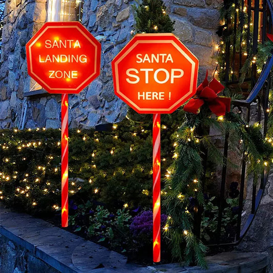 2-in-1 Solar Powered LED Christmas Sign light-Next Deal Shop-Next Deal Shop