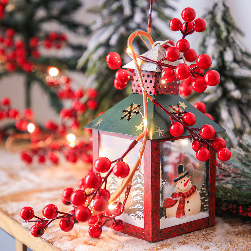 LED Red Berry Vine Light