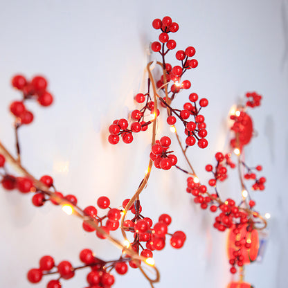 LED Red Berry Vine Light