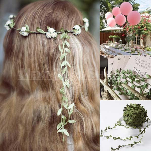 250ft Olive Leaf Ribbon Garland for DIY Craft Decoration-Next Deal Shop-Next Deal Shop