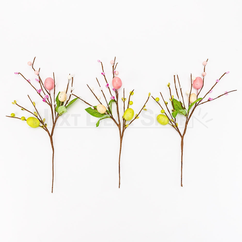 3 Pcs - Easter Egg & Berry Decorative Twigs-Next Deal Shop-Next Deal Shop