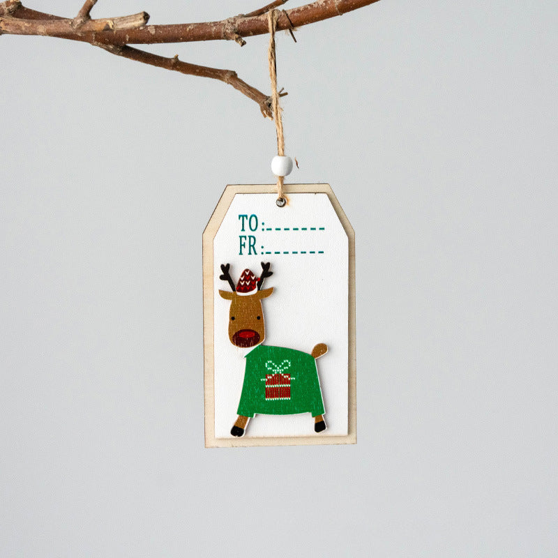 3 Pcs - Wooden Christmas Tag Hanging Ornament-Next Deal Shop-Next Deal Shop