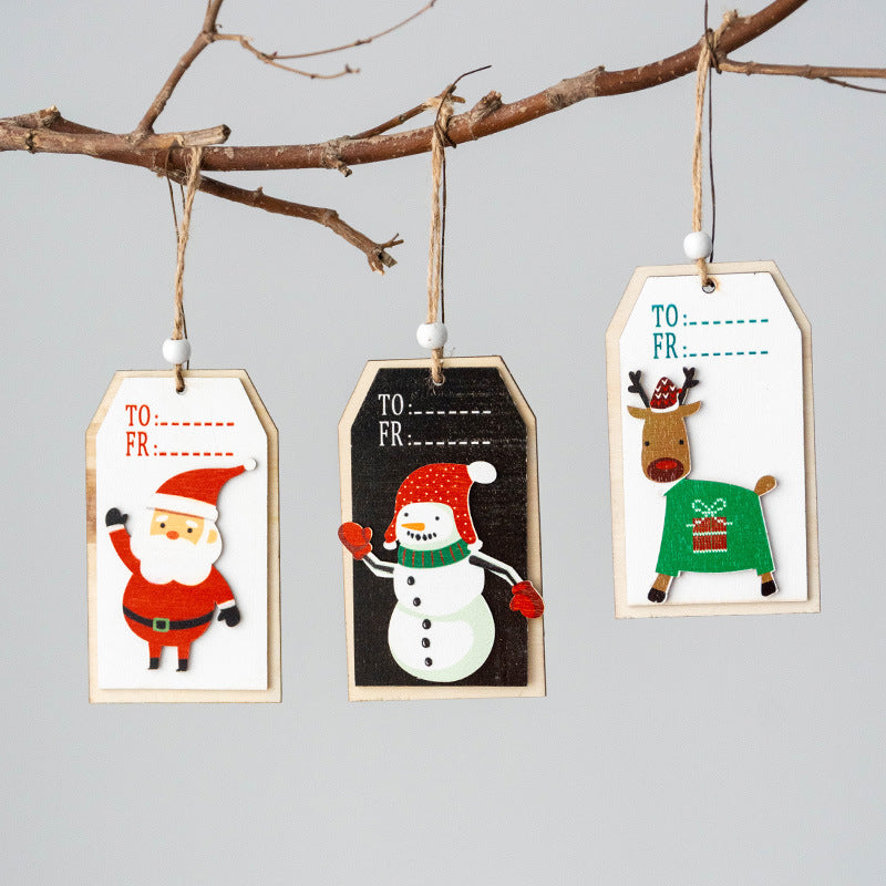 3 Pcs - Wooden Christmas Tag Hanging Ornament-Next Deal Shop-Next Deal Shop