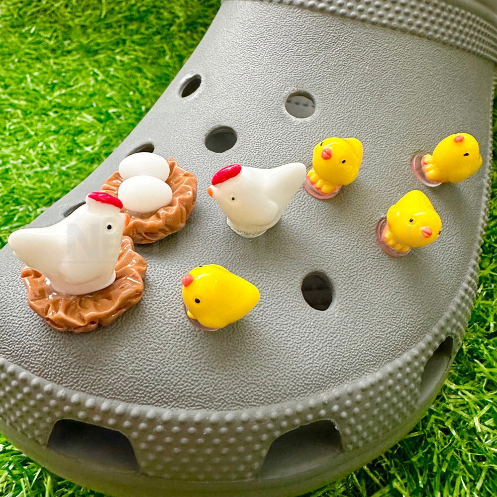 4 Pcs - Chicken Family Shoe Charms Set-Next Deal Shop-Next Deal Shop