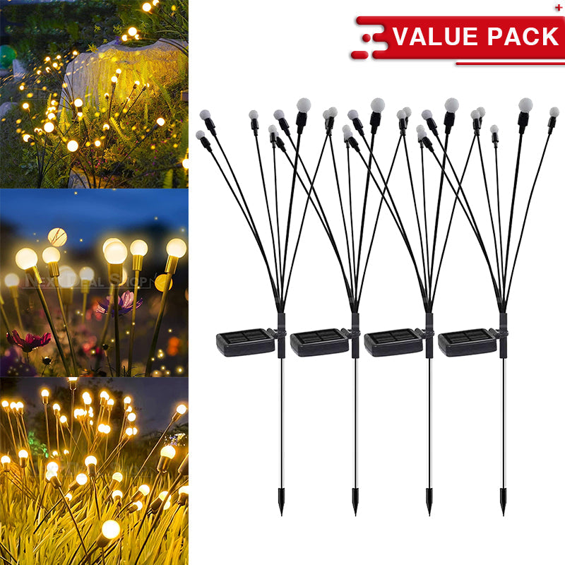 4 Pcs - Solar Powered LED Firefly Stake Light-Next Deal Shop-Next Deal Shop