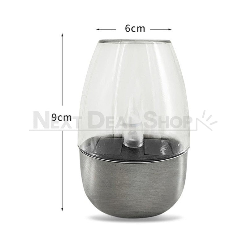 4 Pcs - Solar Powered Stainless Steel LED Candle Light-Next Deal Shop-Next Deal Shop