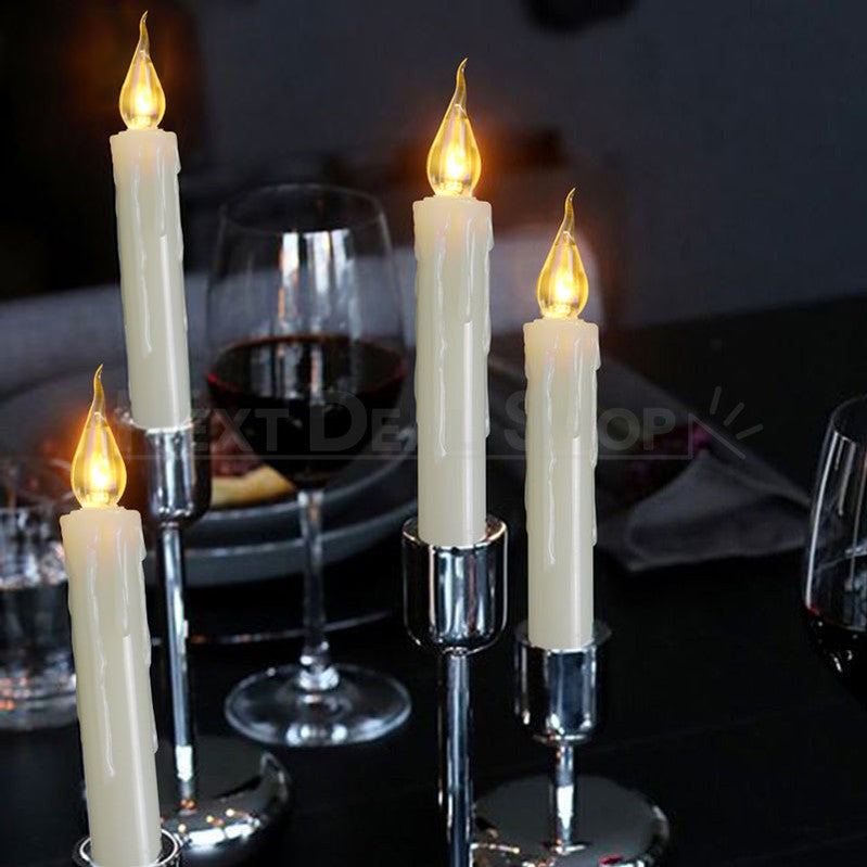 6 Pcs - Warm White Flameless LED Flickering Candle-Next Deal Shop-Next Deal Shop