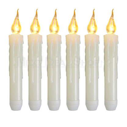 6 Pcs - Warm White Flameless LED Flickering Candle-Next Deal Shop-Next Deal Shop