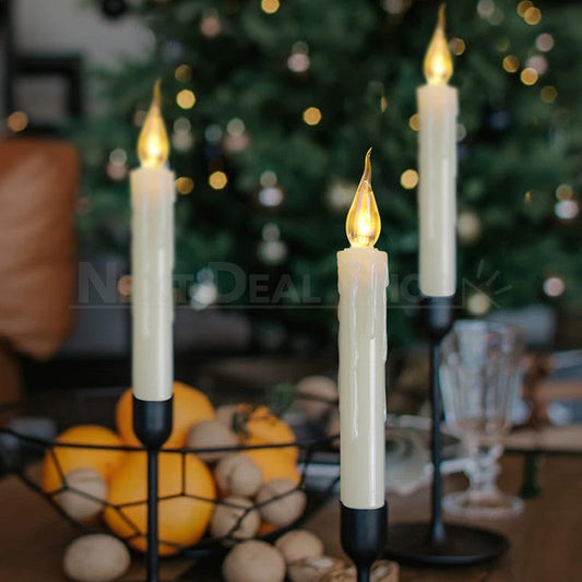 6 Pcs - Warm White Flameless LED Flickering Candle-Next Deal Shop-Next Deal Shop