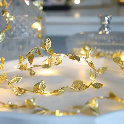 9.84 ft Festive Golden Leaf Fairy Light-Next Deal Shop-Next Deal Shop