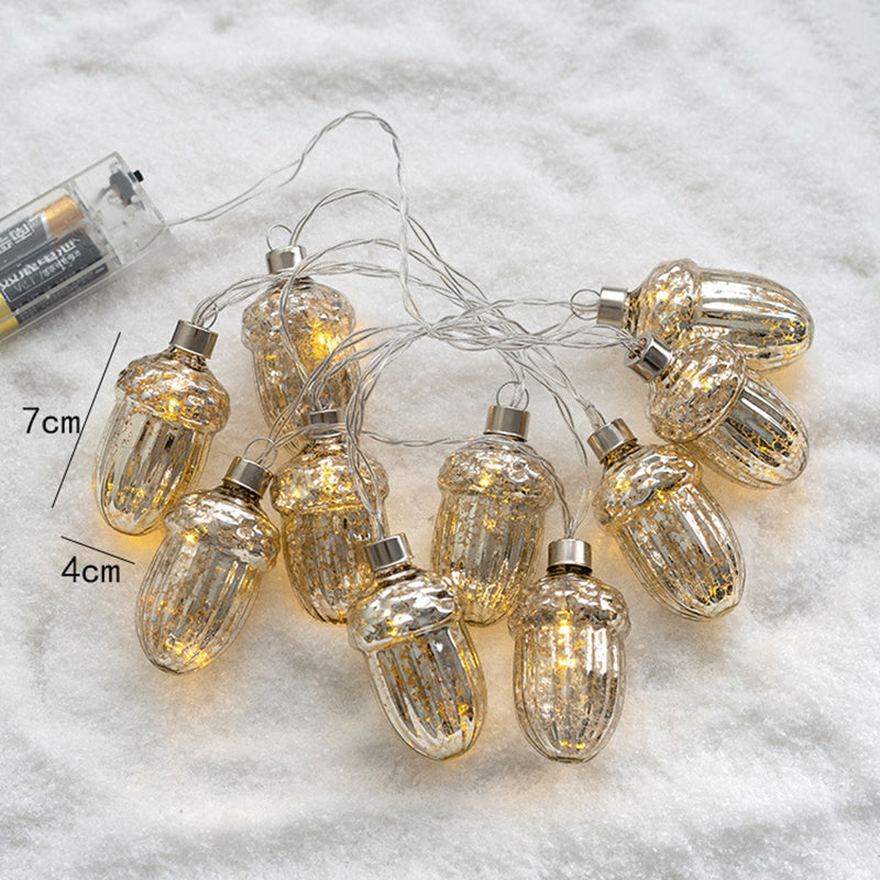 Festive Glass Ornament String Light-Next Deal Shop-Pine cone-Next Deal Shop