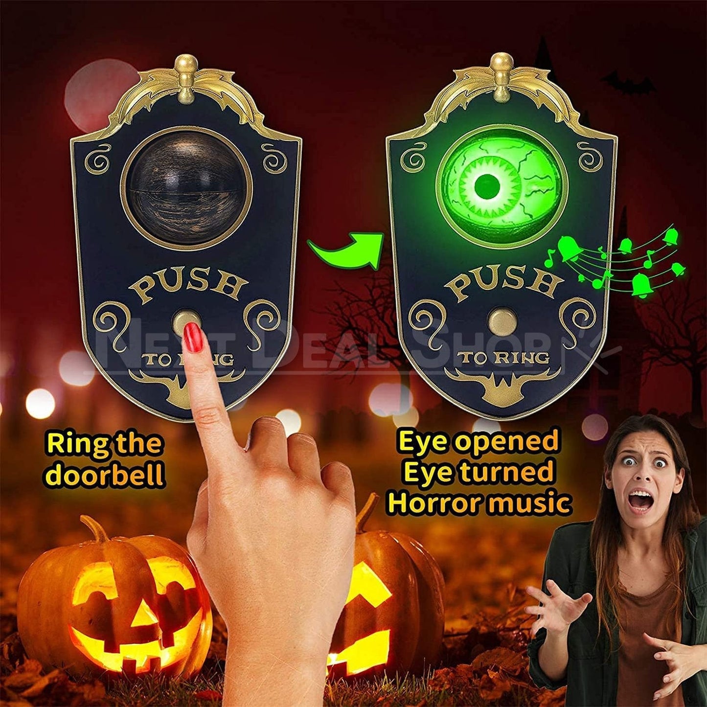 Halloween Light Up Eyeball Doorbell - Prank Your Guests!-Next Deal Shop-Next Deal Shop