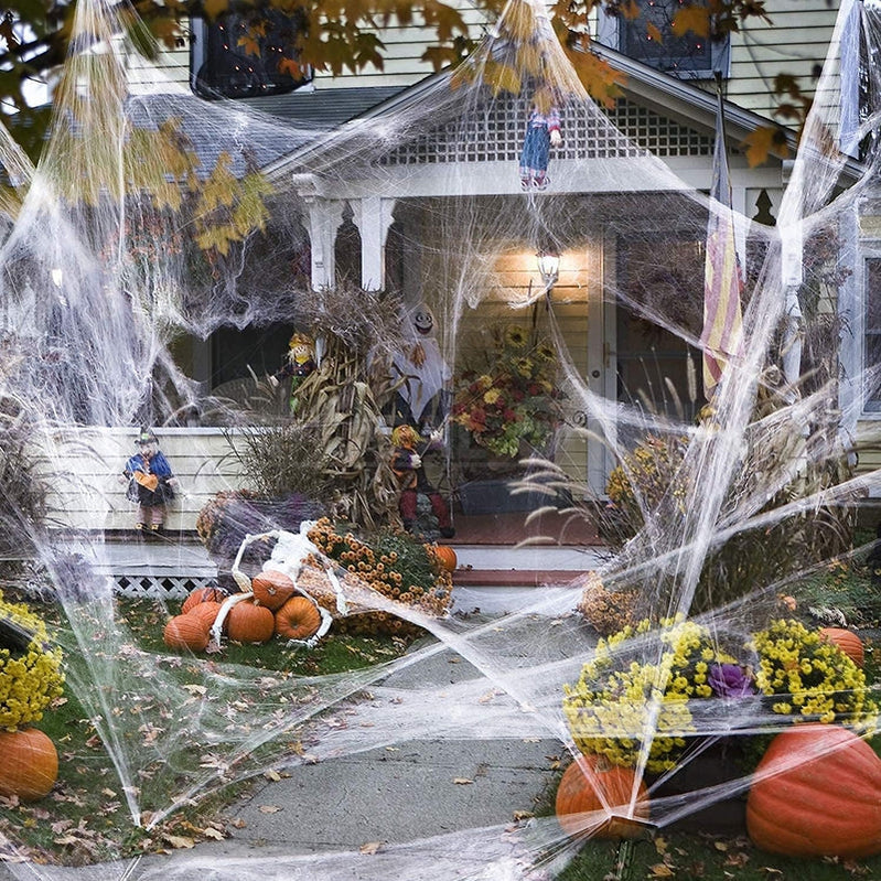 Halloween Stretchable Cobweb With Spiders-Next Deal Shop-Next Deal Shop