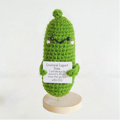 Handmade Crochet Doll with Encouragement Card-Next Deal Shop-Cucumber-Next Deal Shop