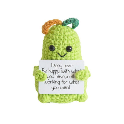 Handmade Crochet Doll with Encouragement Card-Next Deal Shop-Pear-Next Deal Shop