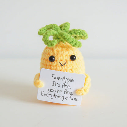 Handmade Crochet Doll with Encouragement Card-Next Deal Shop-Pineapple-Next Deal Shop