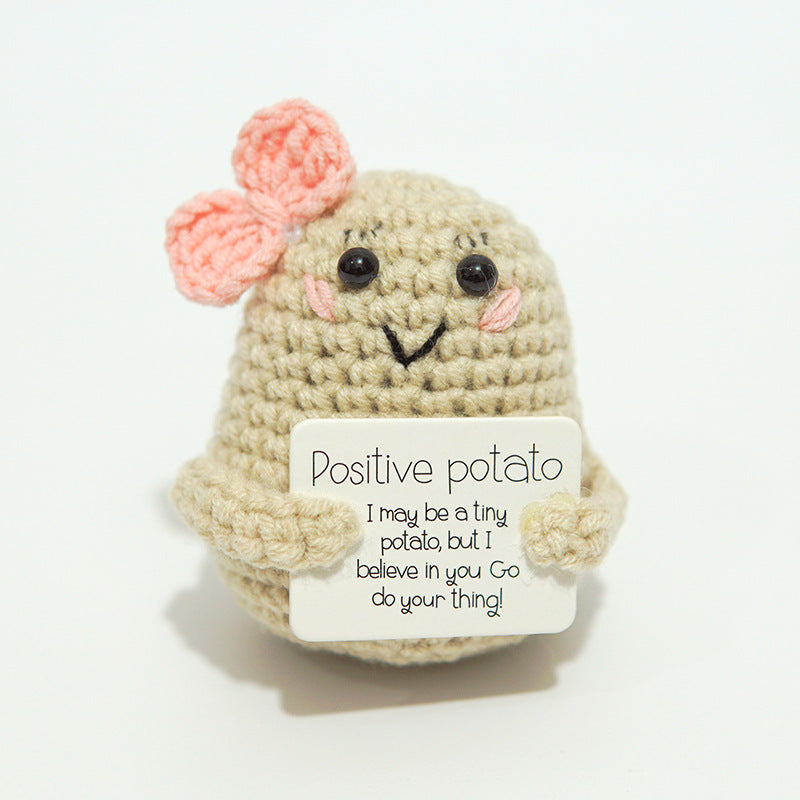 Handmade Crochet Doll with Encouragement Card-Next Deal Shop-Potato-Next Deal Shop