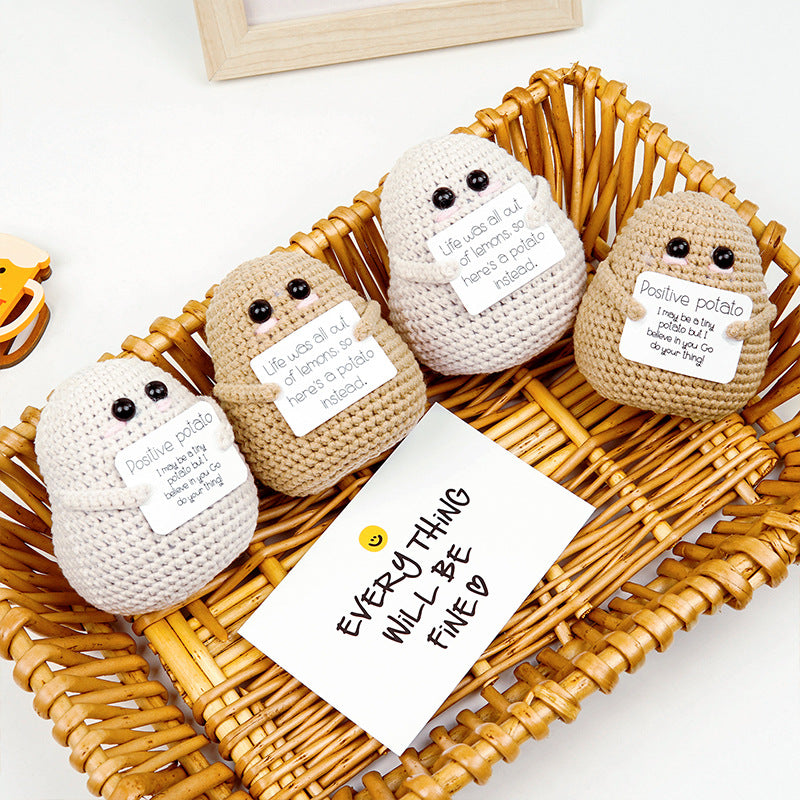 Handmade Crochet Potato with Encouragement Card-Next Deal Shop-Next Deal Shop