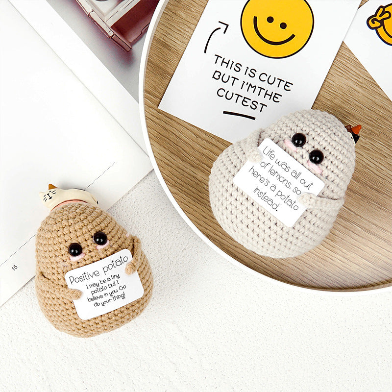 Handmade Crochet Potato with Encouragement Card-Next Deal Shop-Next Deal Shop