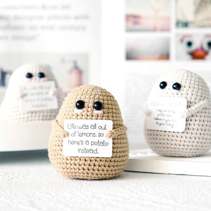 Handmade Crochet Potato with Encouragement Card-Next Deal Shop-Next Deal Shop