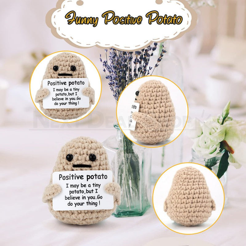 Handmade Crochet Potato with Positive Quote-Next Deal Shop-Next Deal Shop