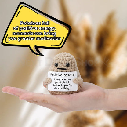 Handmade Crochet Potato with Positive Quote-Next Deal Shop-Next Deal Shop