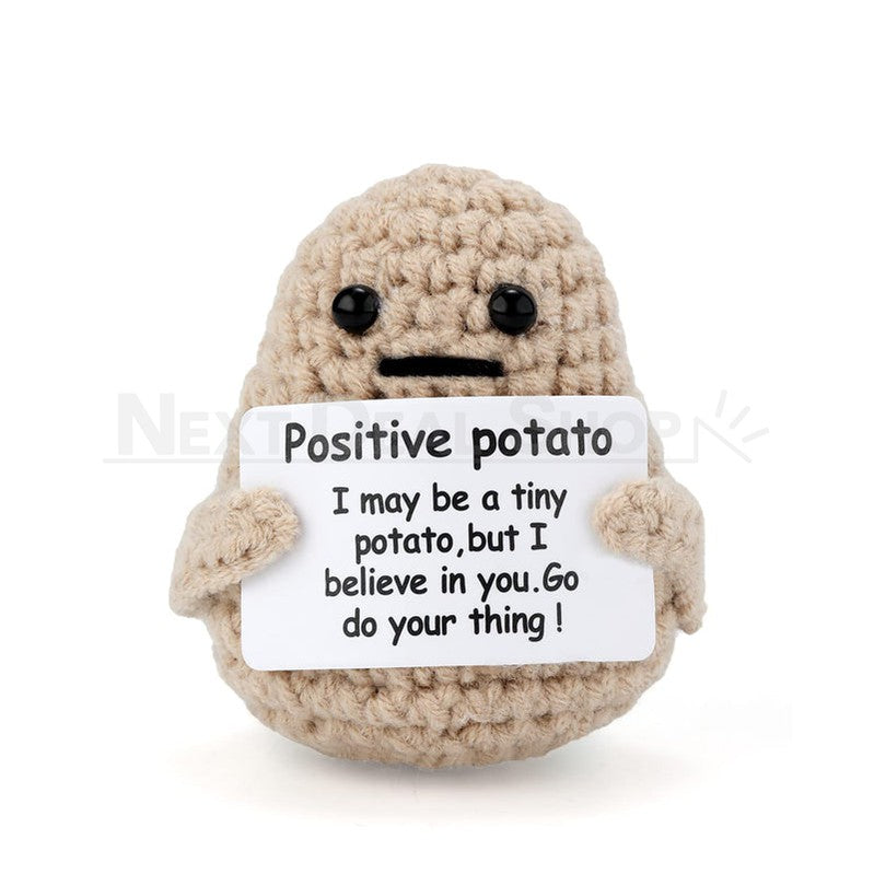 Handmade Crochet Potato with Positive Quote-Next Deal Shop-Next Deal Shop