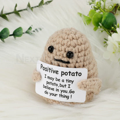 Handmade Crochet Potato with Positive Quote-Next Deal Shop-Next Deal Shop