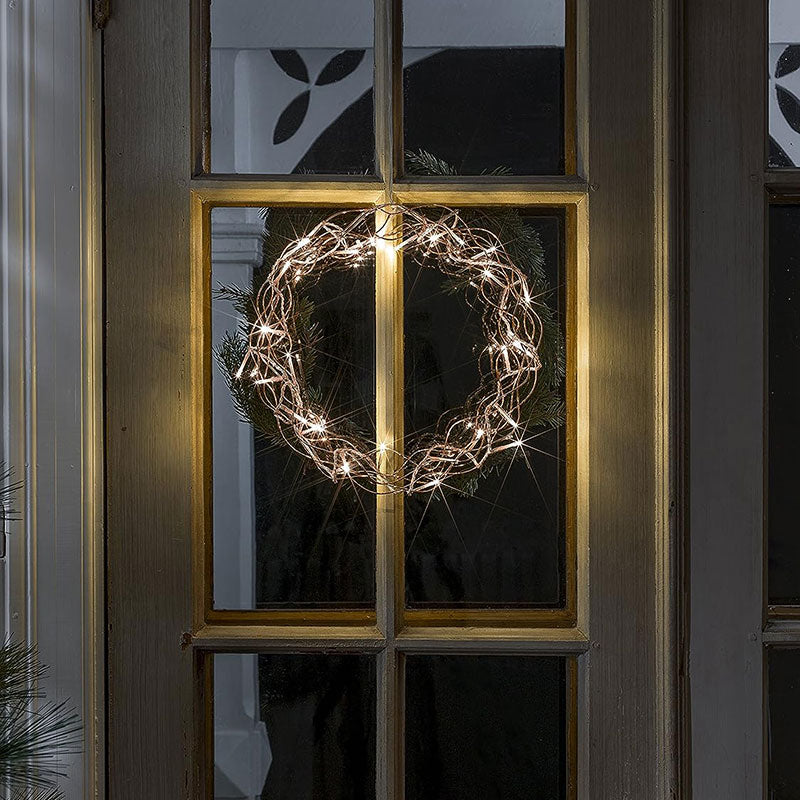 Sparkling Christmas Wreath Window Light