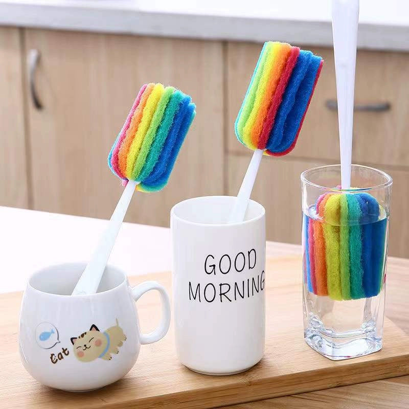 Rainbow Sponge Bottle Brush with Long Handle-Next Deal Shop-Next Deal Shop