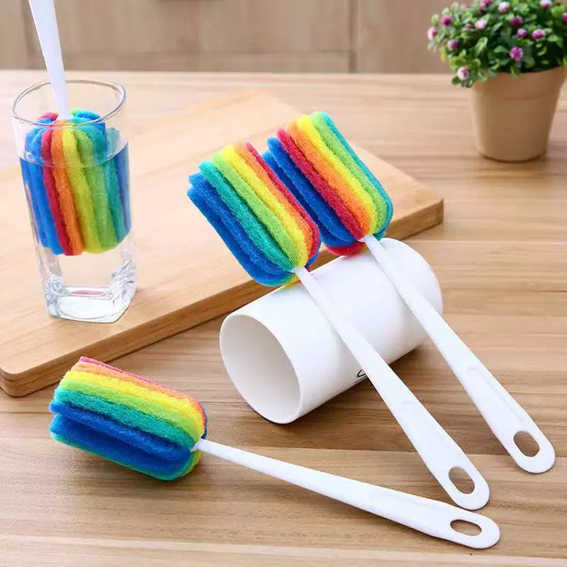 Rainbow Sponge Bottle Brush with Long Handle-Next Deal Shop-Next Deal Shop